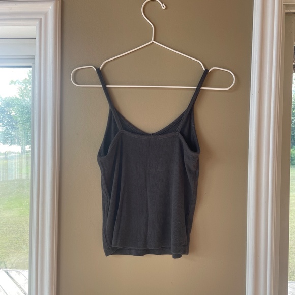 American Eagle Dark Gray Tank Top - Size Small - Picture 2 of 3